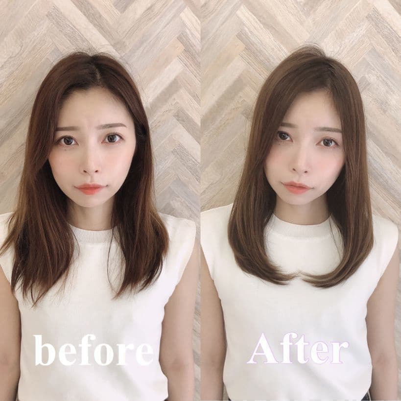 縮毛矯正のビフォアアフター