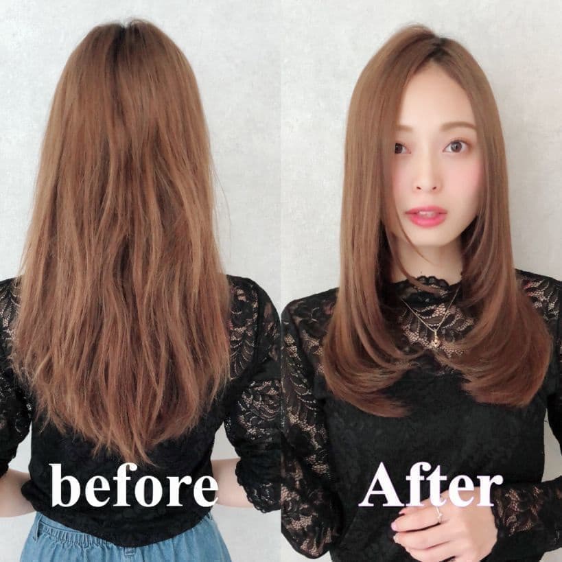 縮毛矯正のビフォアアフター